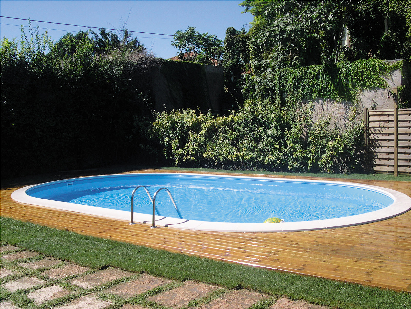Piscina interrata ovale acciaio in kit 600x350x150 h GRE Madagascar KPAOV6059