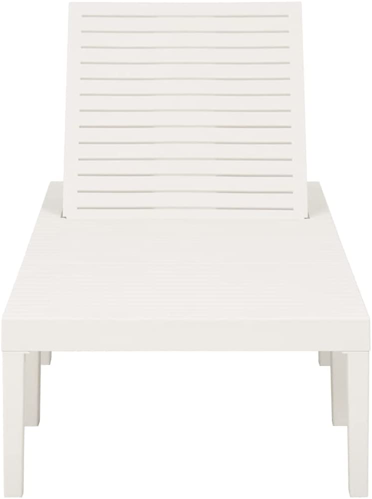 Lettino in resina modulare schienale reclinabile Haiti bianco