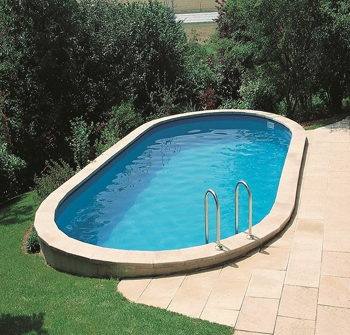 Piscina interrata ovale acciaio in kit 600x350x150 h GRE Madagascar KPAOV6059