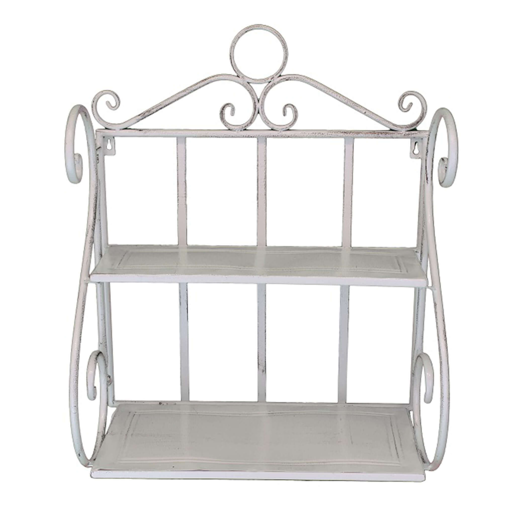 Scaffale mensola 2 piani in acciaio Caterina