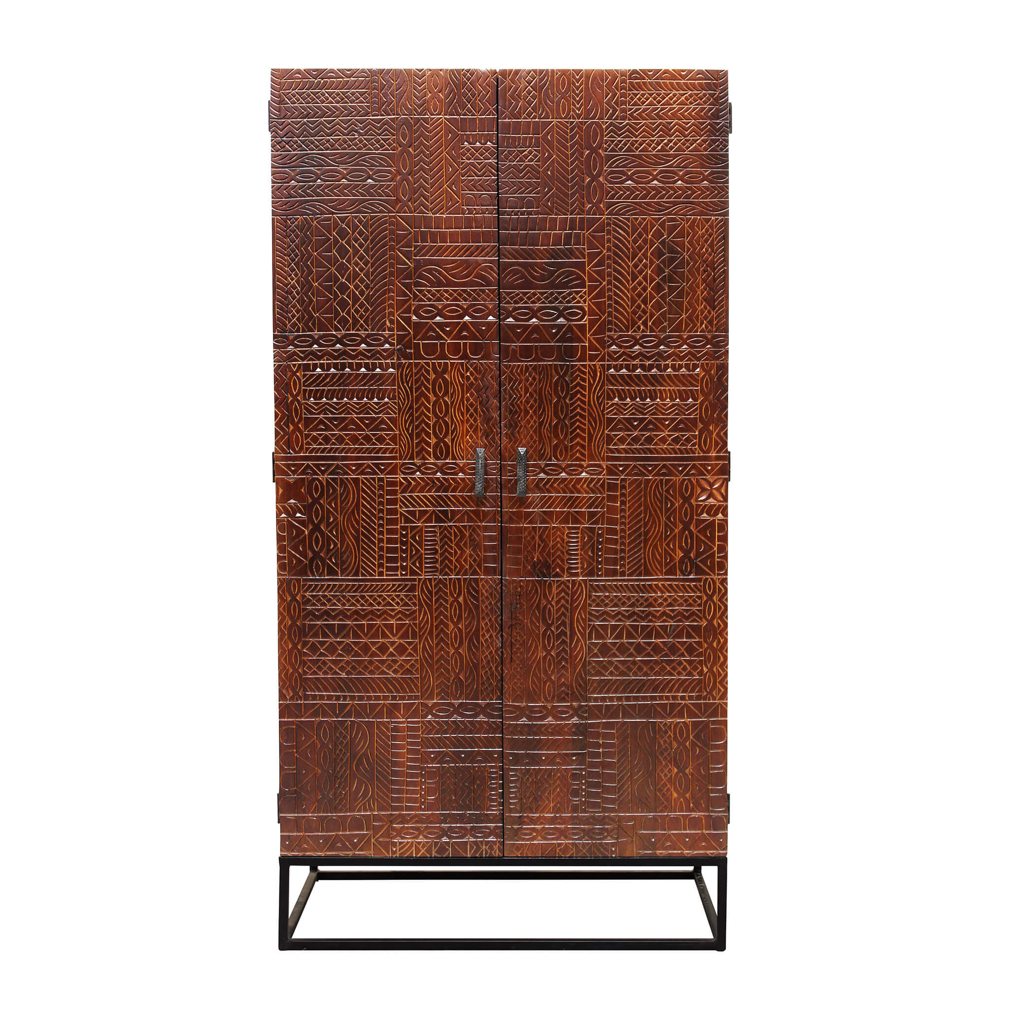 Armadio a 2 ante in legno e metallo Linea Elegance