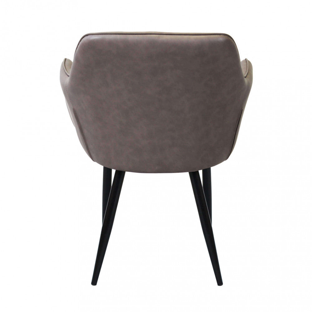 Sedia poltrona da interno con struttura in metallo e seduta larga imbottita rivestita in ecopelle Chair XL