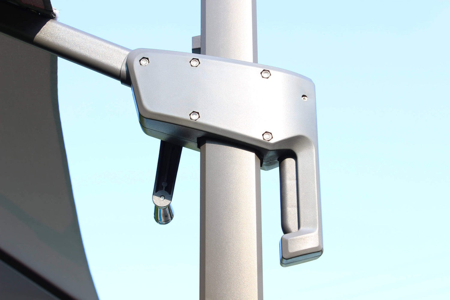 Ombrellone da giardino 3x3 mt con telo in poliestere e palo laterale in alluminio Ercules