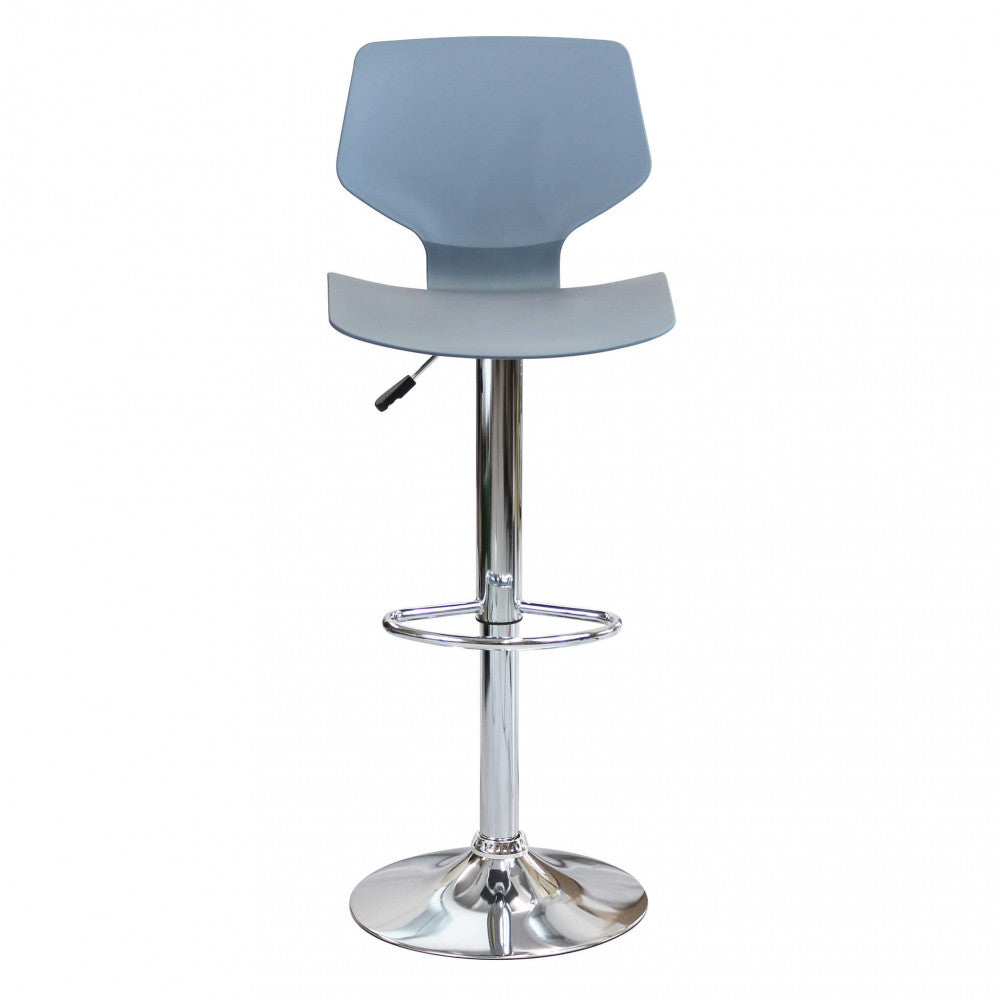 Sgabello da interno con struttura in acciaio regolabile e seduta in polipropilene High Stool