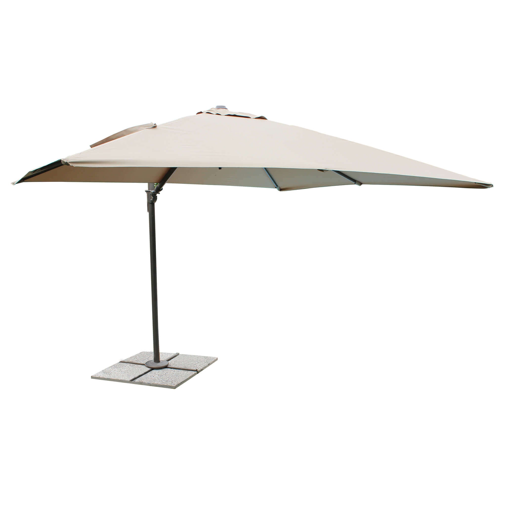 Ombrellone da giardino 2,5x2,5 mt con braccio orientabile Aurigae