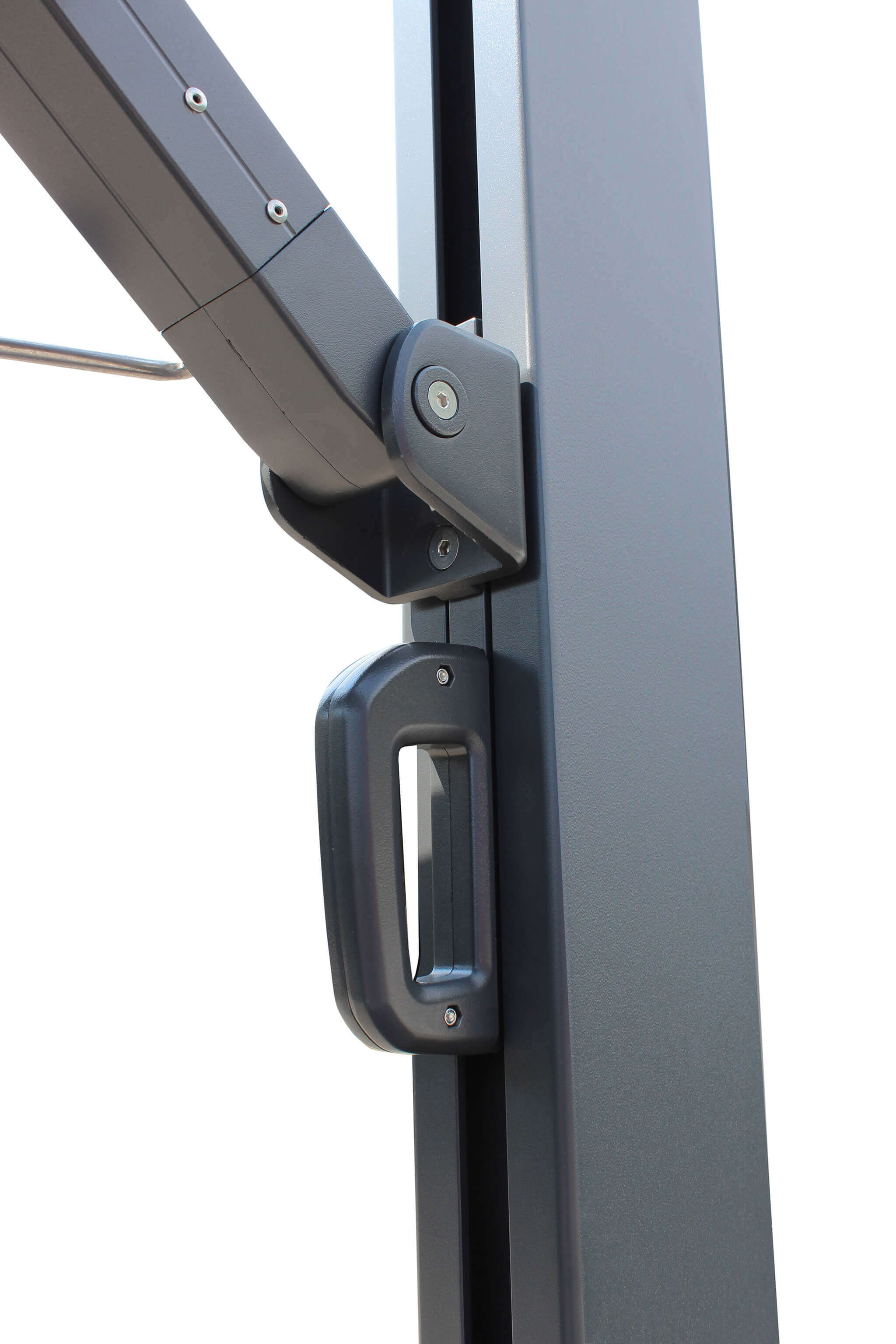 Ombrellone da giardino 4x4 mt con palo laterale e antivento Scripta