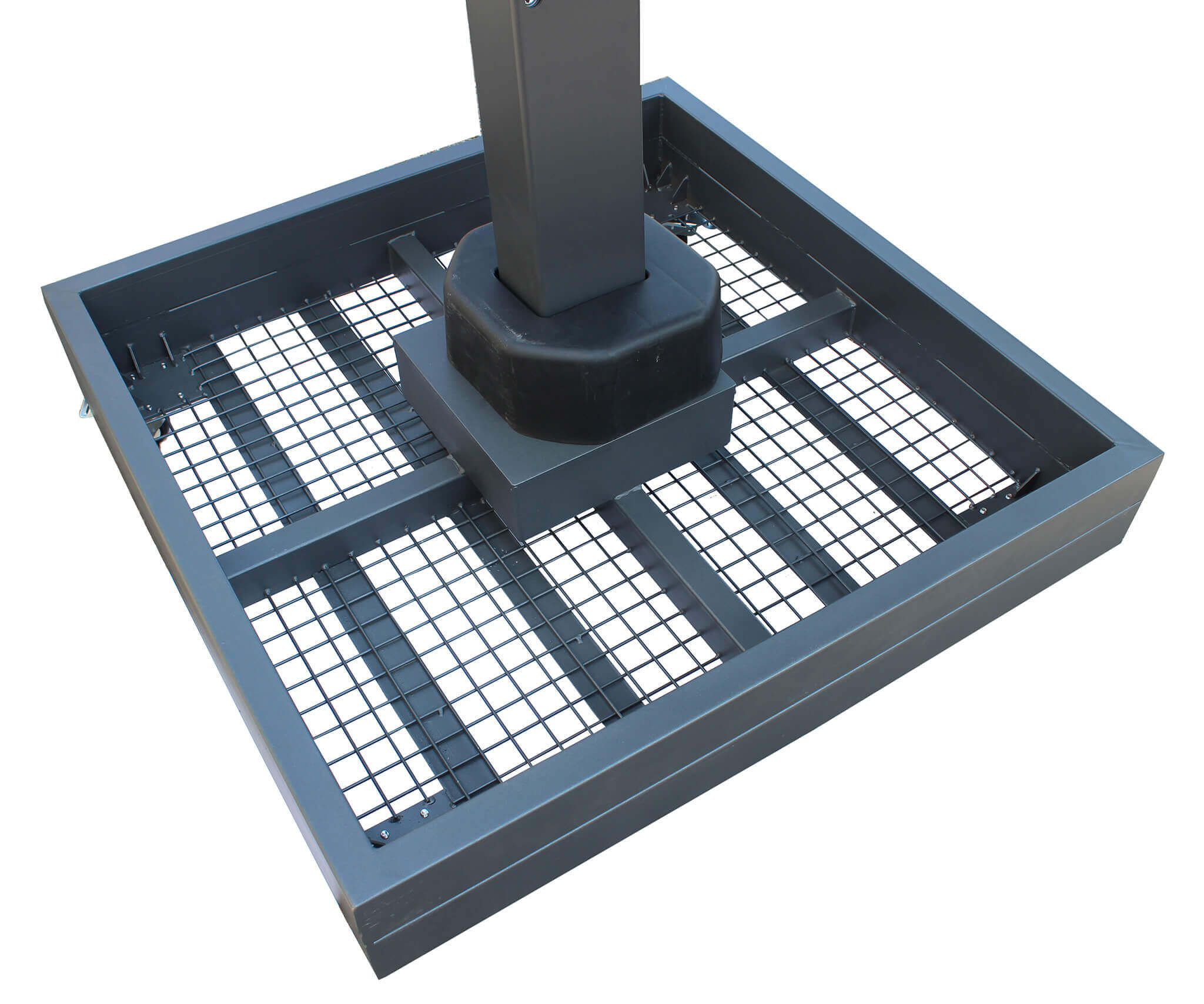 Ombrellone da giardino 4x4 mt con palo laterale e antivento Scripta