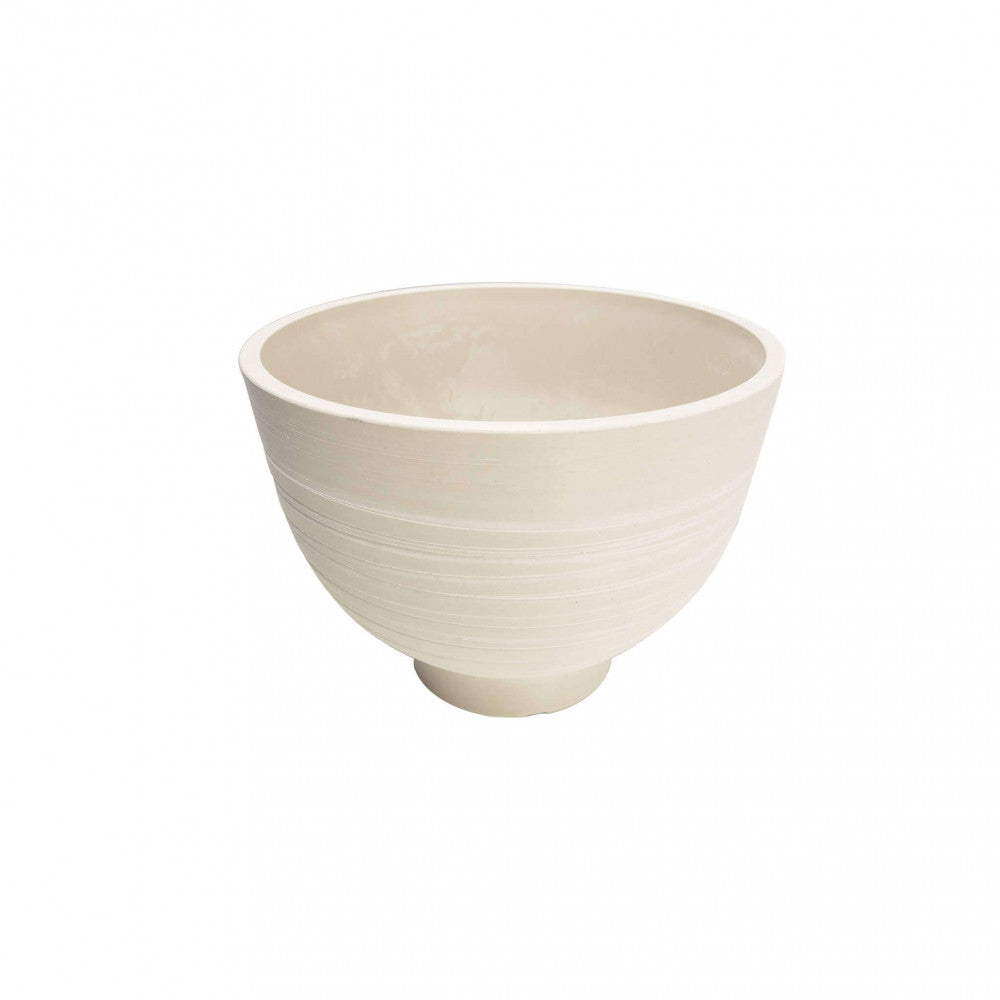 Vaso largo basso da giardino in fibra di argilla Ø45x32 cm Agapanto