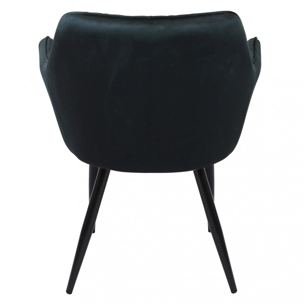 Sedia poltrona design da interno con struttura in metallo e seduta rivestita in velluto Dobby