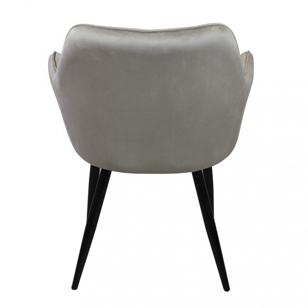 Sedia poltrona design da interno con struttura in metallo e seduta rivestita in velluto Dobby