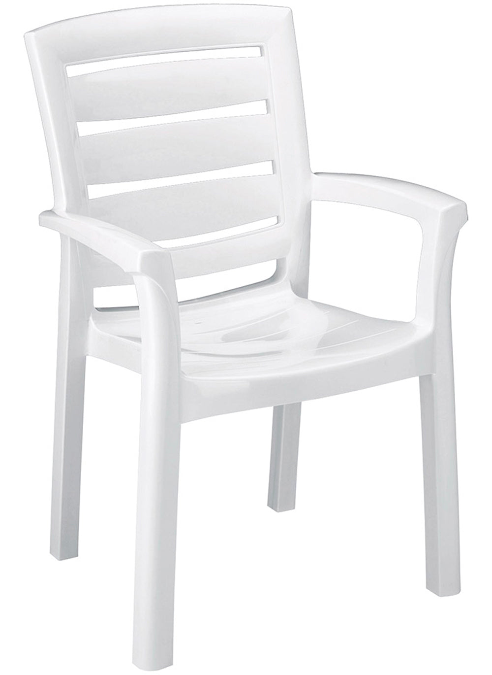 Poltrona sedia in resina da esterno giardino bianca Maxi Amazon