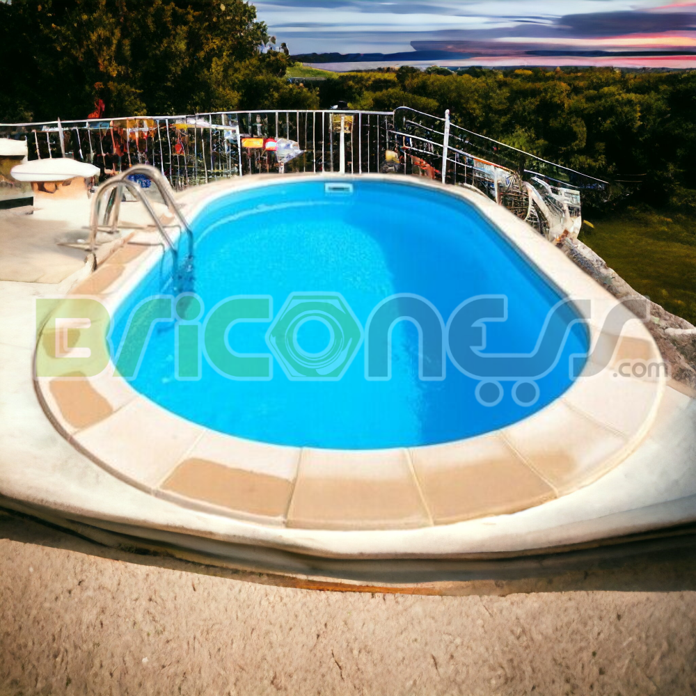 Piscina interrata ovale acciaio in kit 800x400x150 h GRE Madagascar KPEOV8059