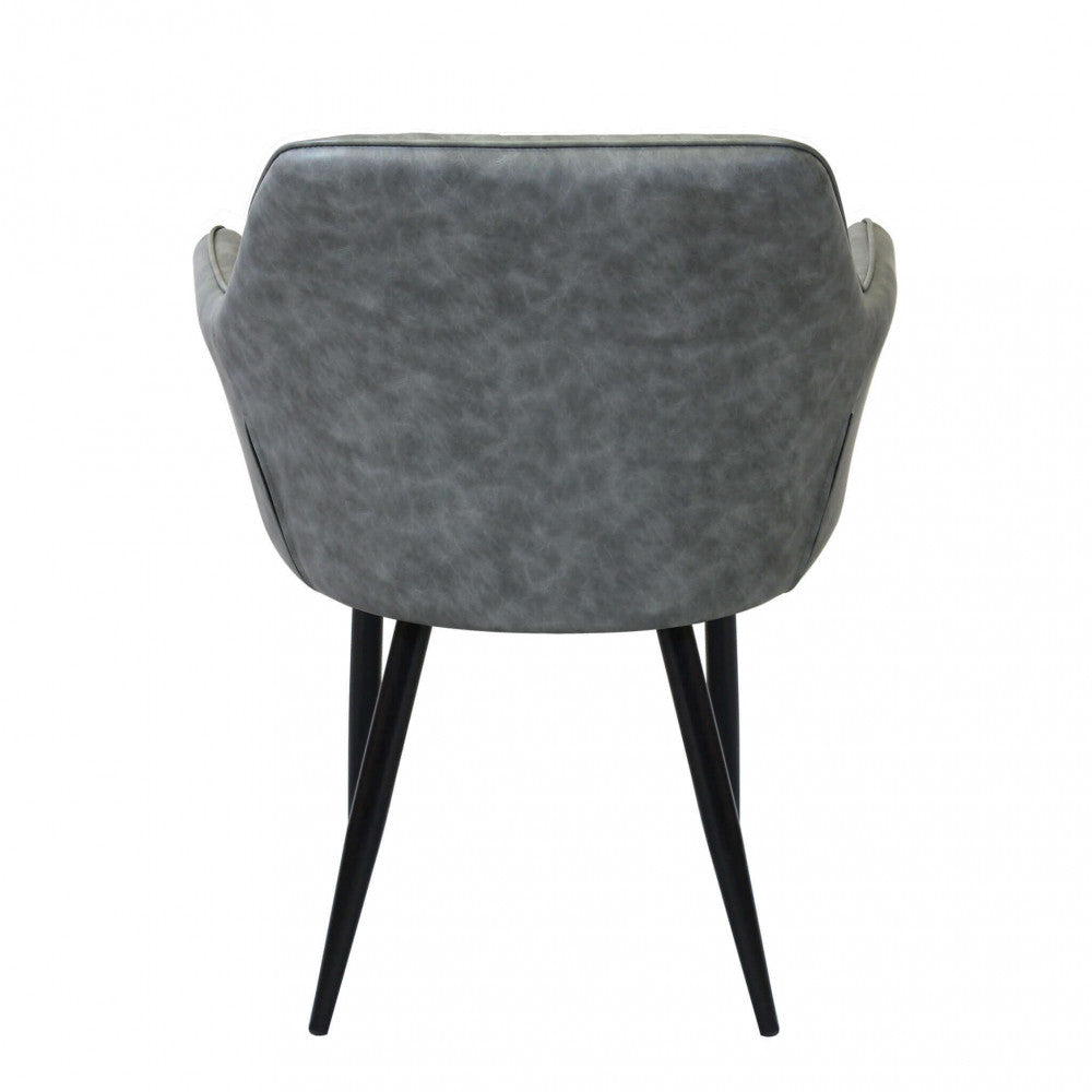 Sedia poltrona da interno con struttura in metallo e seduta larga imbottita rivestita in ecopelle Chair XL