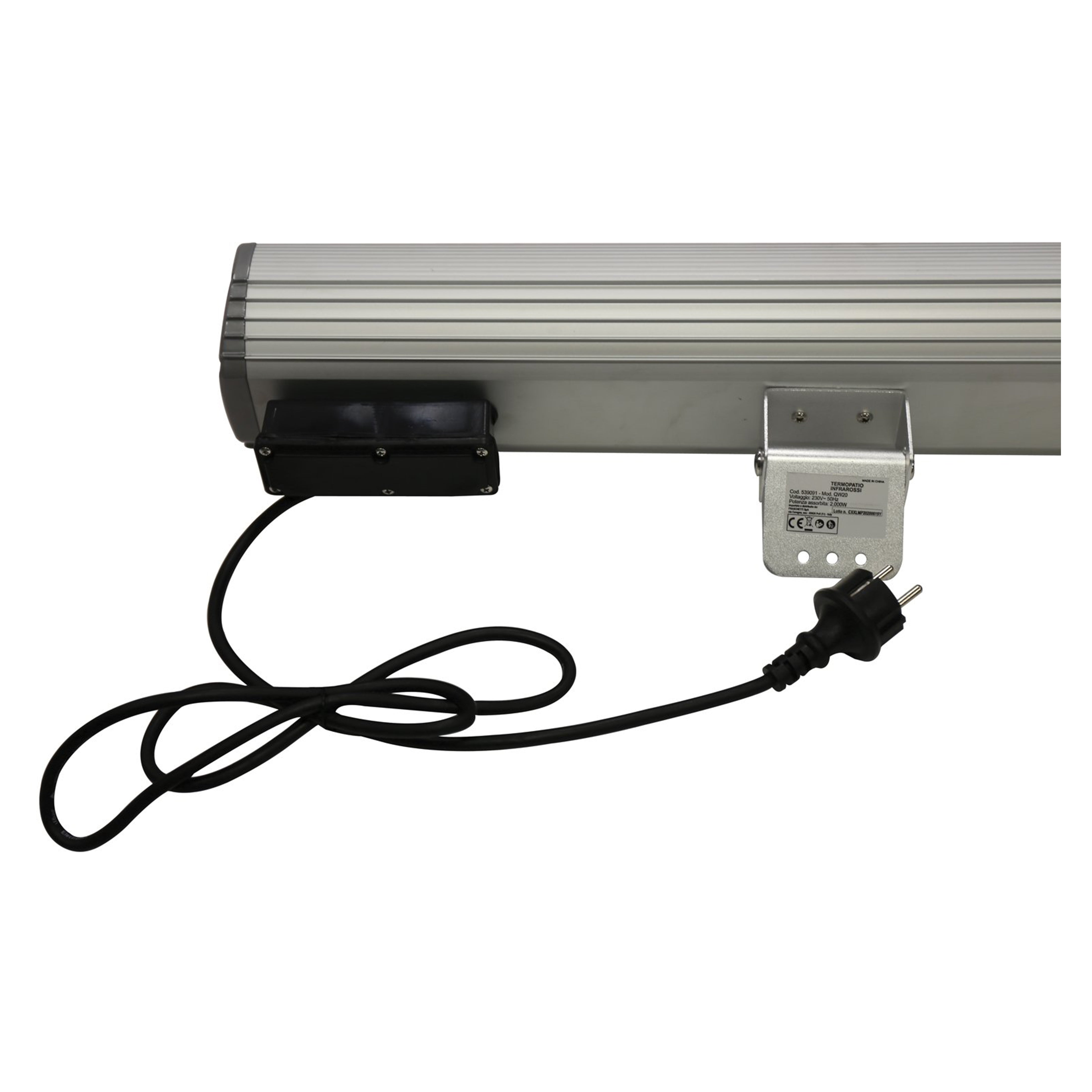 Riscaldatore Stufa termopatio infrarossi da parete per esterno 1500 w Sole Mezzanotte Niklas