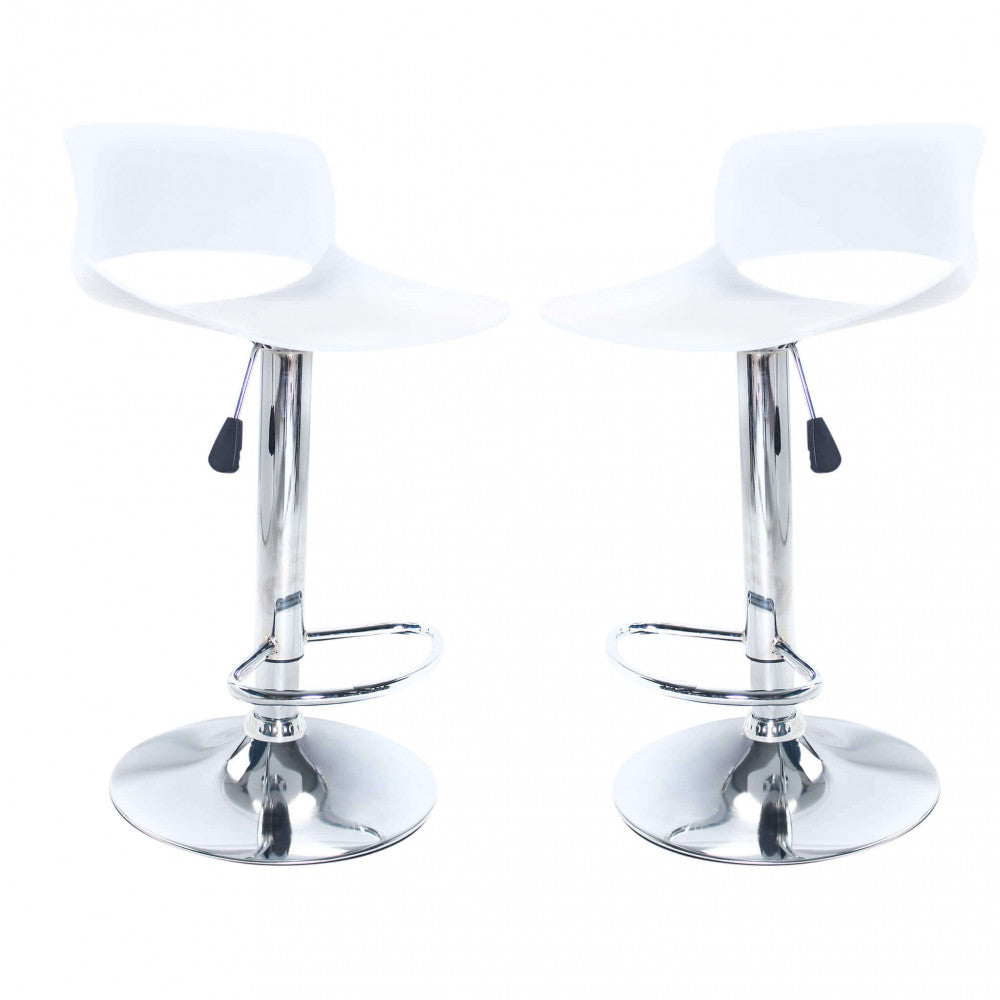 Sgabello da interno con struttura in acciaio regolabile e seduta in ABS Back Hole