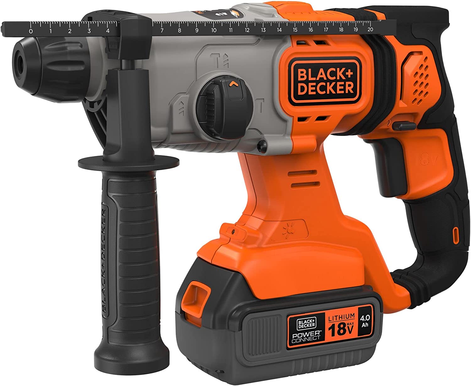 Trapano Martello Tassellatore 18V 4 Ah SDS con valigetta ed accessori BCD900M1K-QW Black+Decker