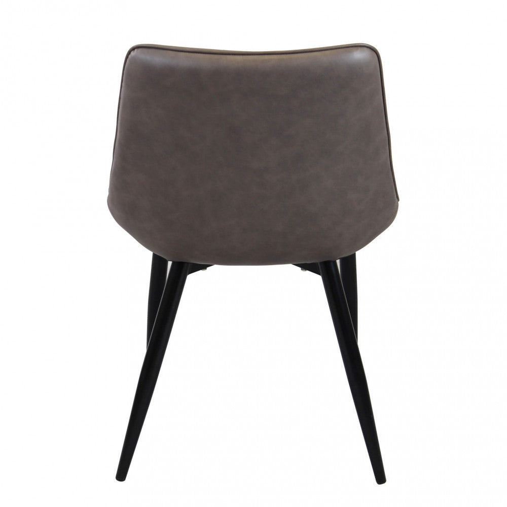 Sedia larga da interno sala da pranzo con struttura in metallo e seduta morbida rivestita in ecopelle No Arm