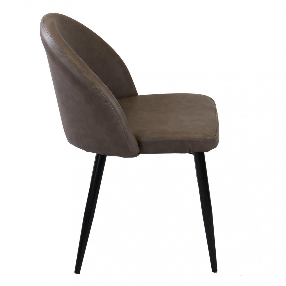 Sedia poltrona da interno con struttura in metallo e seduta morbida rivestita in ecopelle Call Me Large