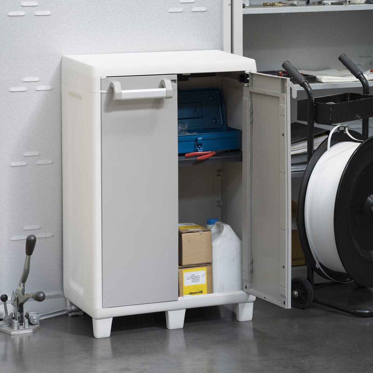 Armadio tuttopiani basso grigio chiaro tortora Urban S Toomax