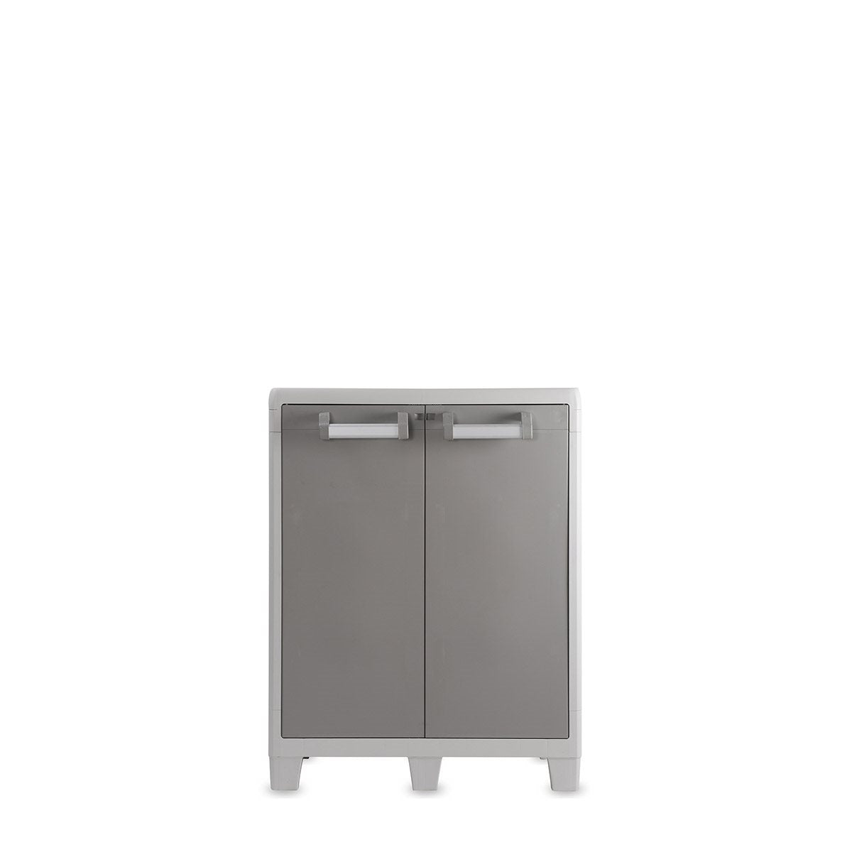 Armadio Tuttopiani Basso in resina con ripiani grigio chiaro tortora Urban XL Toomax