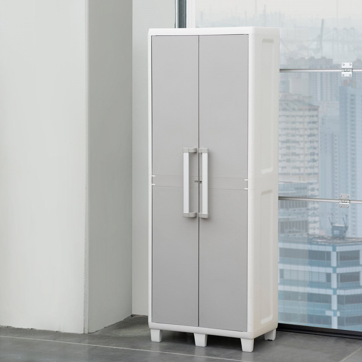 Armadio Tuttopiani in resina grigio chiaro tortora Urban S Toomax
