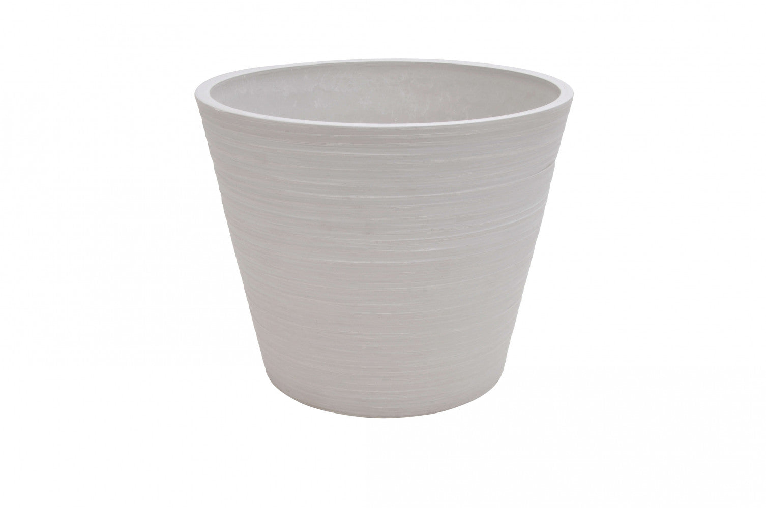 Vaso tondo basso da giardino in fibra di argilla 34x34x34 cm Ginestra