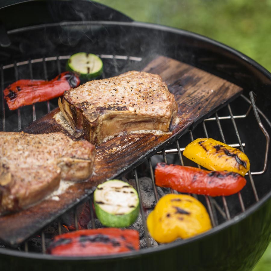 Barbecue a carbonella griglia tonda 55 cm con coperchio e ruote - El Gaucho Globo Comfort