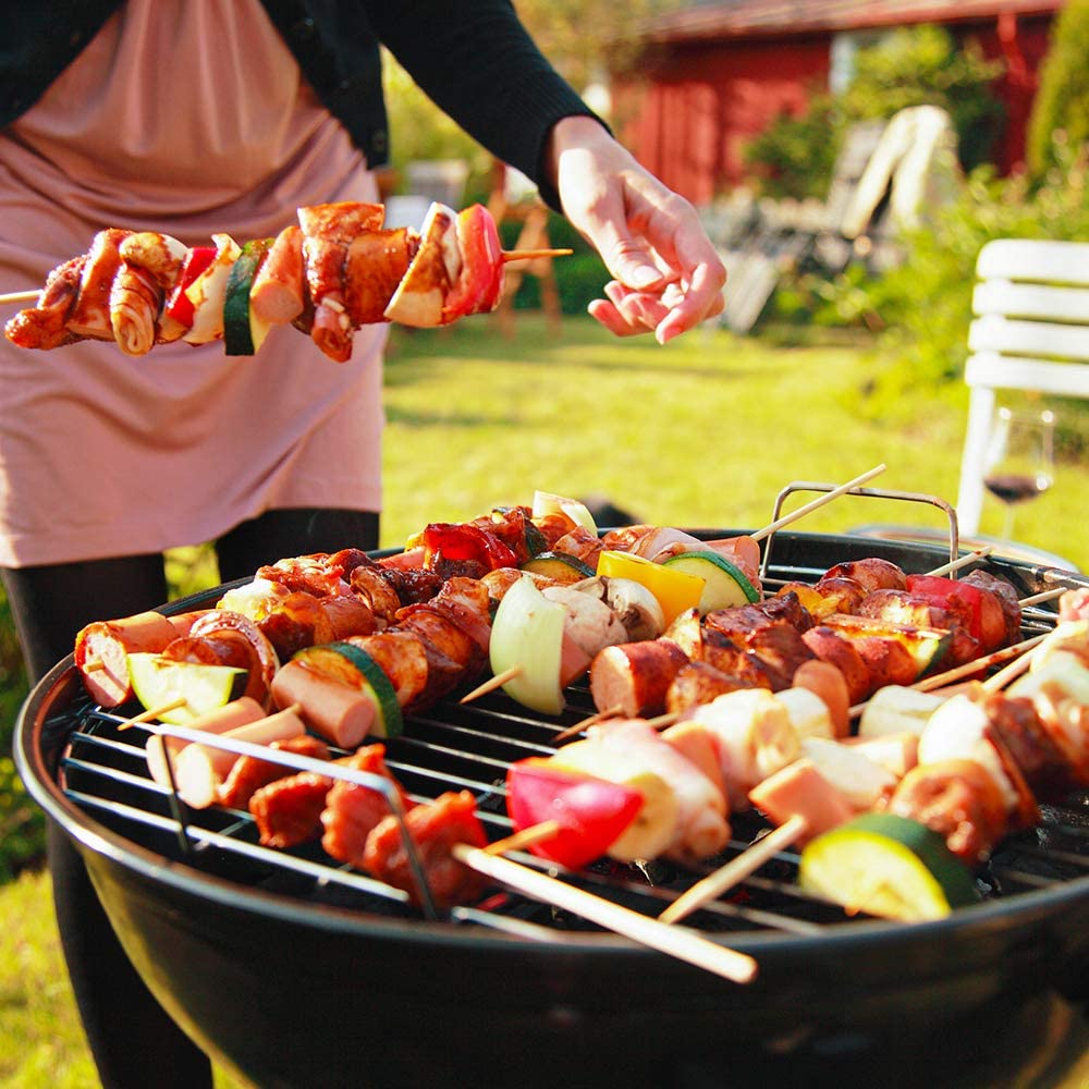 Barbecue a carbonella griglia tonda 55 cm con coperchio e ruote - El Gaucho Globo Comfort