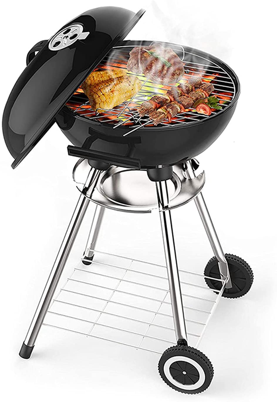 Barbecue a carbone sferico 44 cm con coperchio e ruote El Gaucho Globo