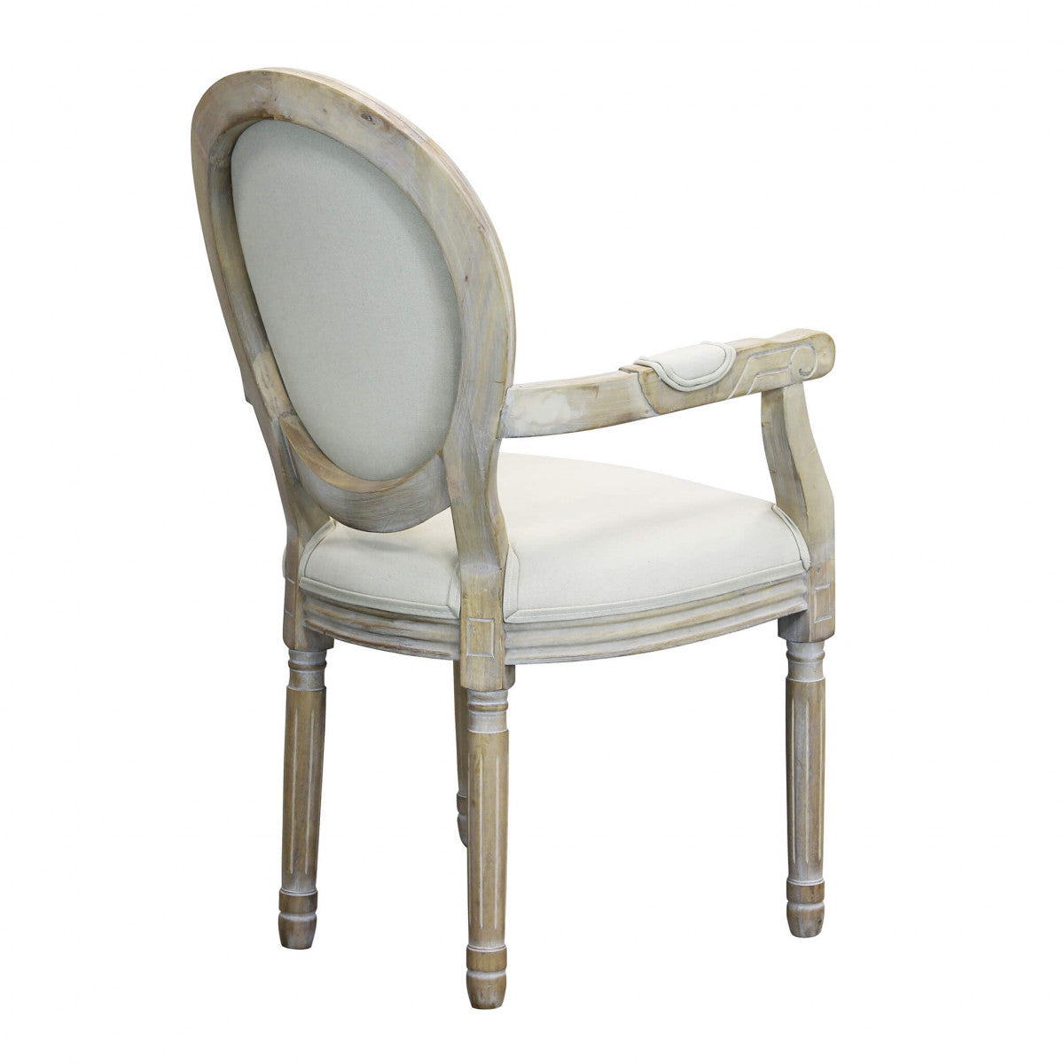 Sedia poltrona da interno in legno ed ecopelle con seduta e schienale imbottiti Provenza