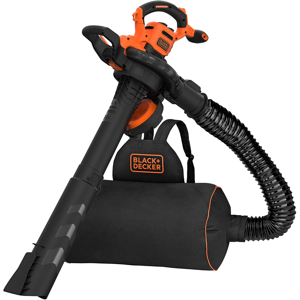Soffiatore Aspirafoglie Trituratore con zaino 72Lt Black + Decker BEBLV3000W