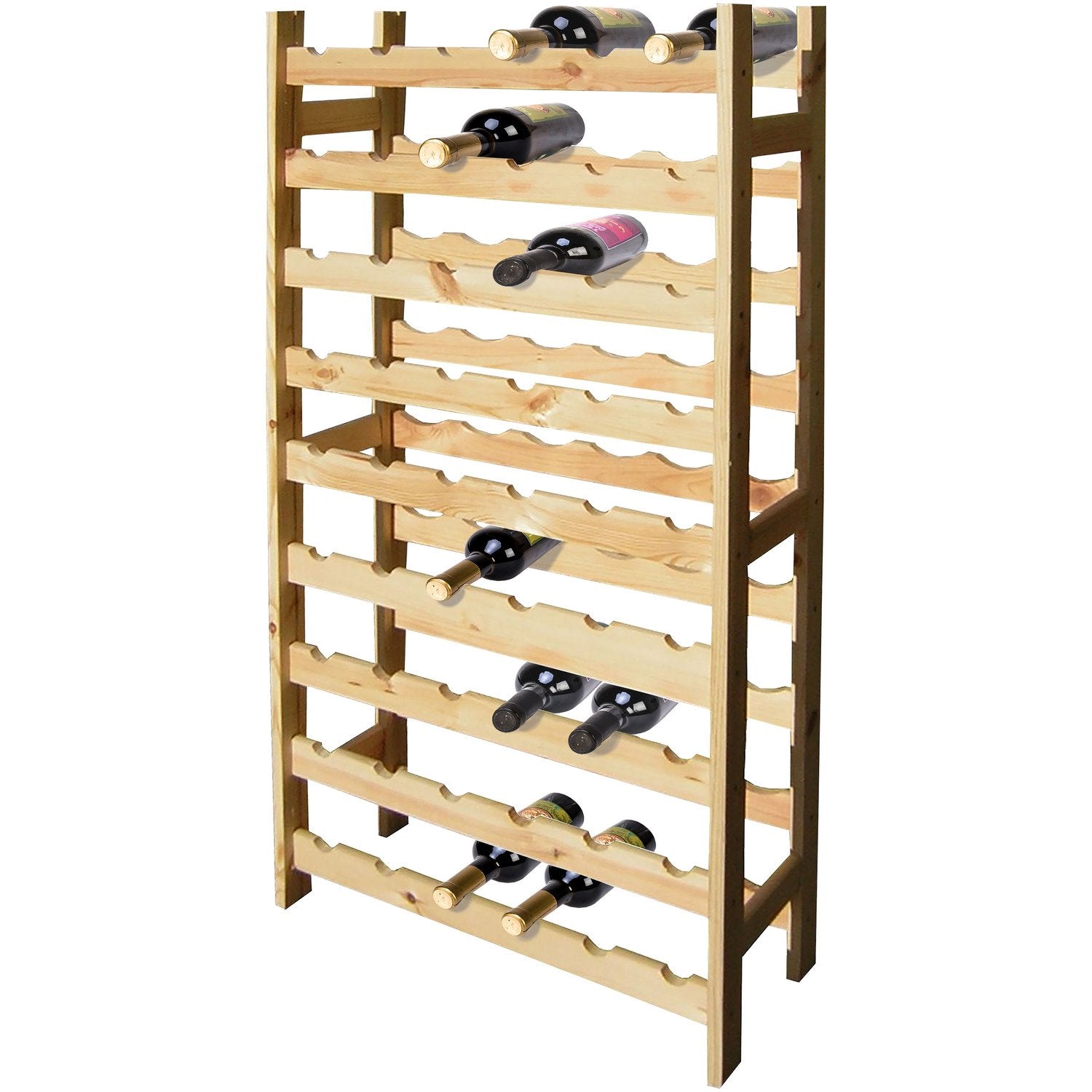 Cantinetta portabottiglie in legno massello 54 posti Alberiamo