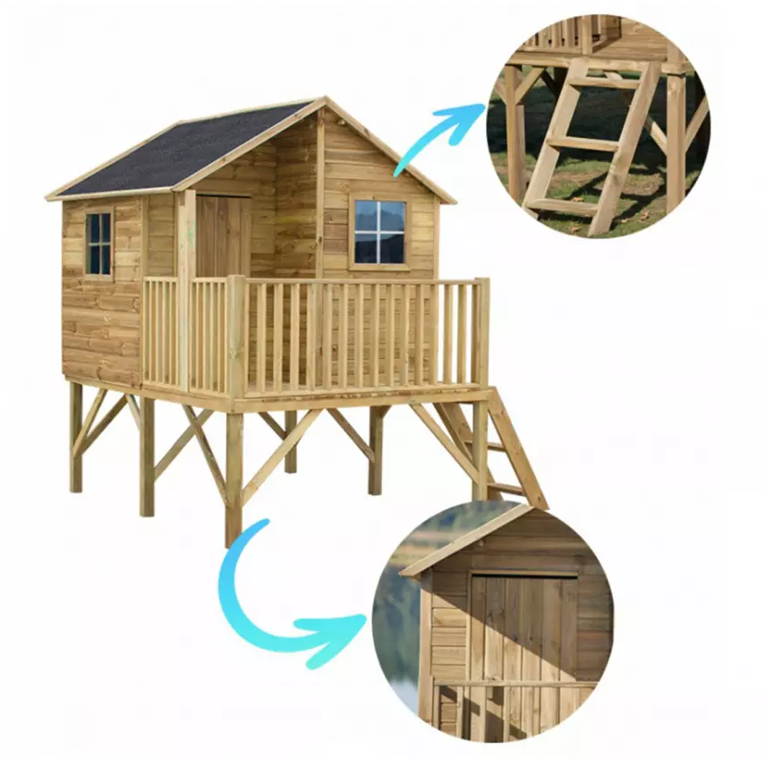 Casetta palafitta in legno gioco da giardino Maya Wooden chalet Maxi