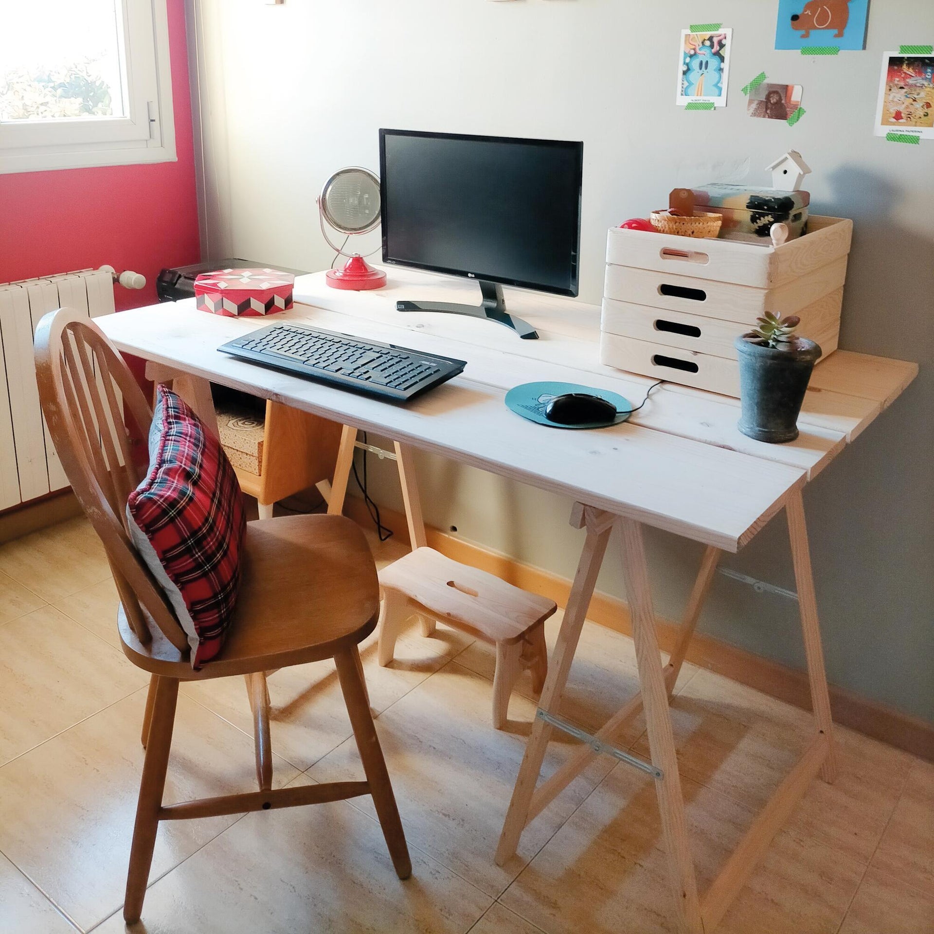 Cavalletto in Legno Standard L75xP75xH75 cm. legno naturale