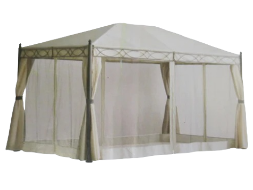 Set pareti zanzariere perimetrali in poliestere per gazebo Joseline 3x4 mt