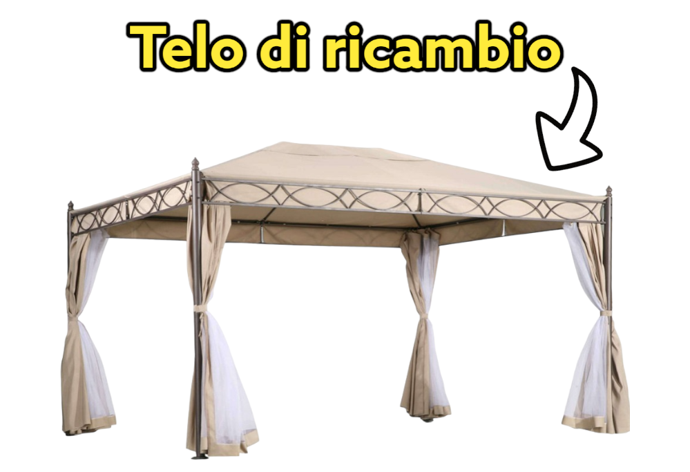 Telo di ricambio 3x4 mt in poliestere per gazebo Joseline