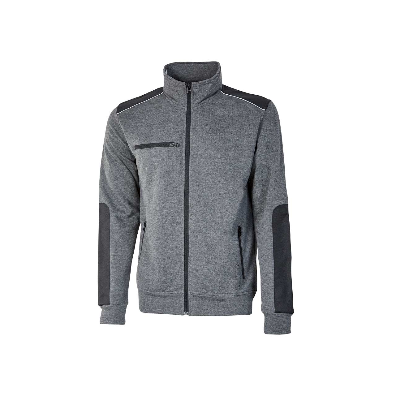 Felpa da lavoro full zip grey meteorite SNUG U-POWER