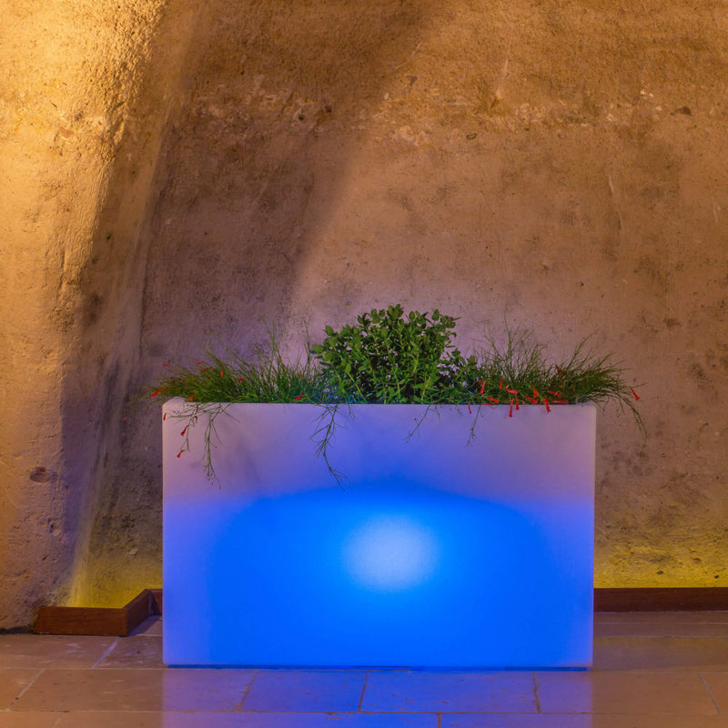 Assia vaso alto luminoso LED RGB fioriera bar ristorante moderno