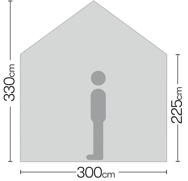 Gazebo pieghevole da esterno 3x3 mt con struttura in alluminio e telo in poliestere Compact