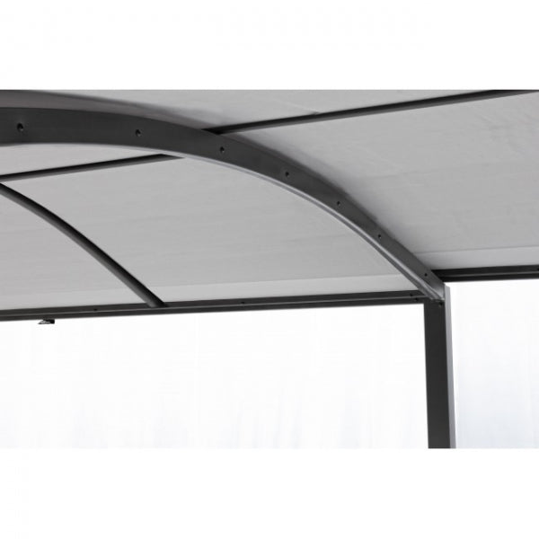 Gazebo pergola allungabile telescopico da 3 a 6 mt con struttura in acciaio e telo in poliestere Michelle