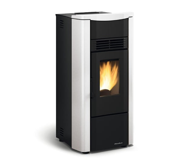 Stufa a pellet struttura in acciaio 7 kW Giusy Evo 7 Bordeaux Nordica Extraflame