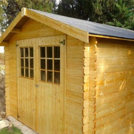 Casetta Garden Wooden Cottage a doghe in legno 270x270 cm con finestre Monte Bianco