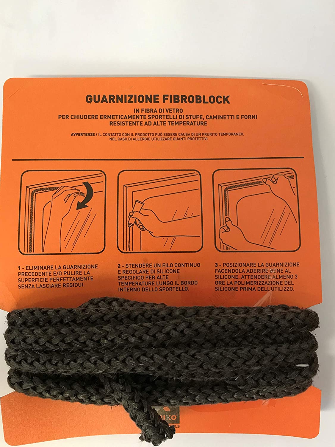 Guarnizioni in fibra di vetro per stufe e caminetti Kit Fibroblock Brixo