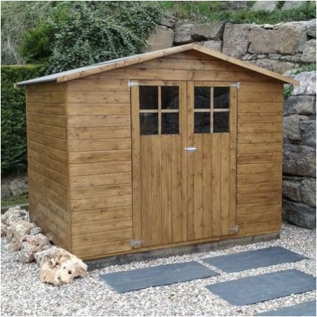 Garden Wooden Cottage a pannelli in legno di abete bianco da esterno giardino L242xP182xH200 cm Val Di Fassa