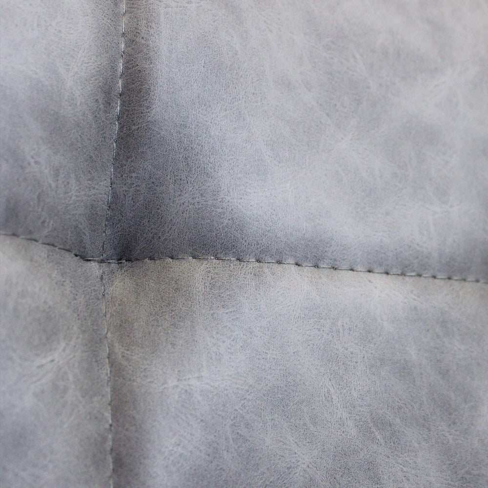 Sedia da interno sala da pranzo con struttura in metallo e seduta larga rivestita in ecopelle Ginter