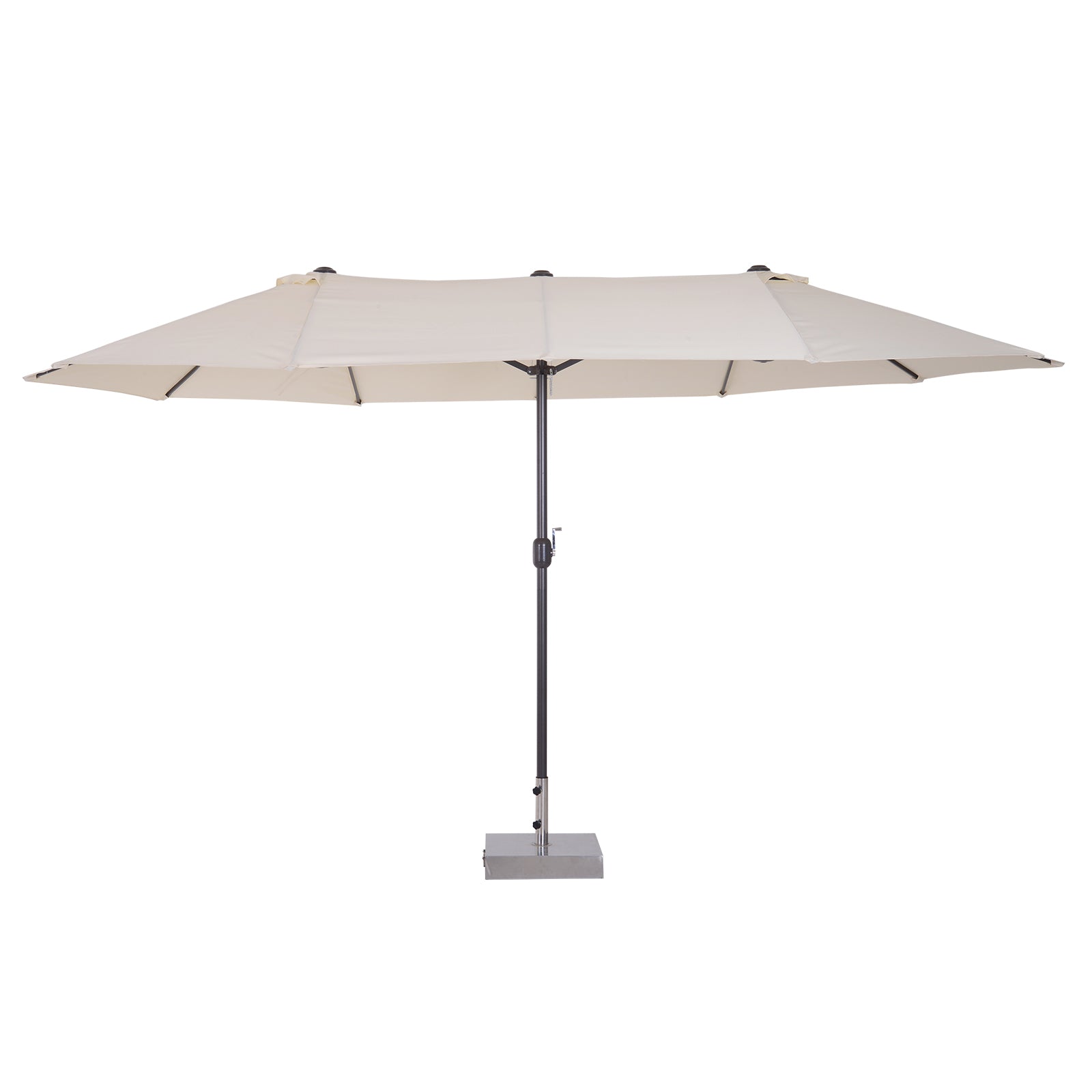 Ombrellone doppio da giardino in alluminio 460x270xH240 cm Alu Twin Beige