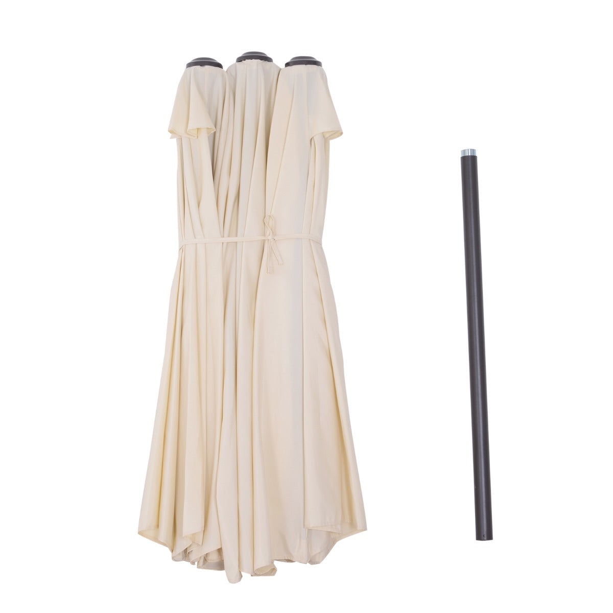 Ombrellone doppio da giardino in alluminio 460x270xH240 cm Alu Twin Beige