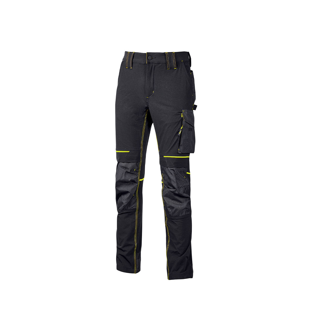 Pantalone da lavoro in tessuto U-4 con tasche black carbon ATOM U-Power