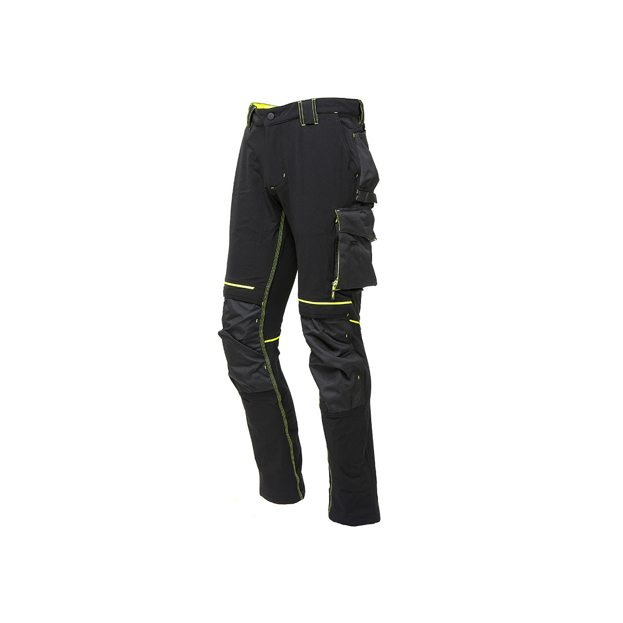 Pantalone da lavoro in tessuto U-4 con tasche black carbon ATOM U-Power