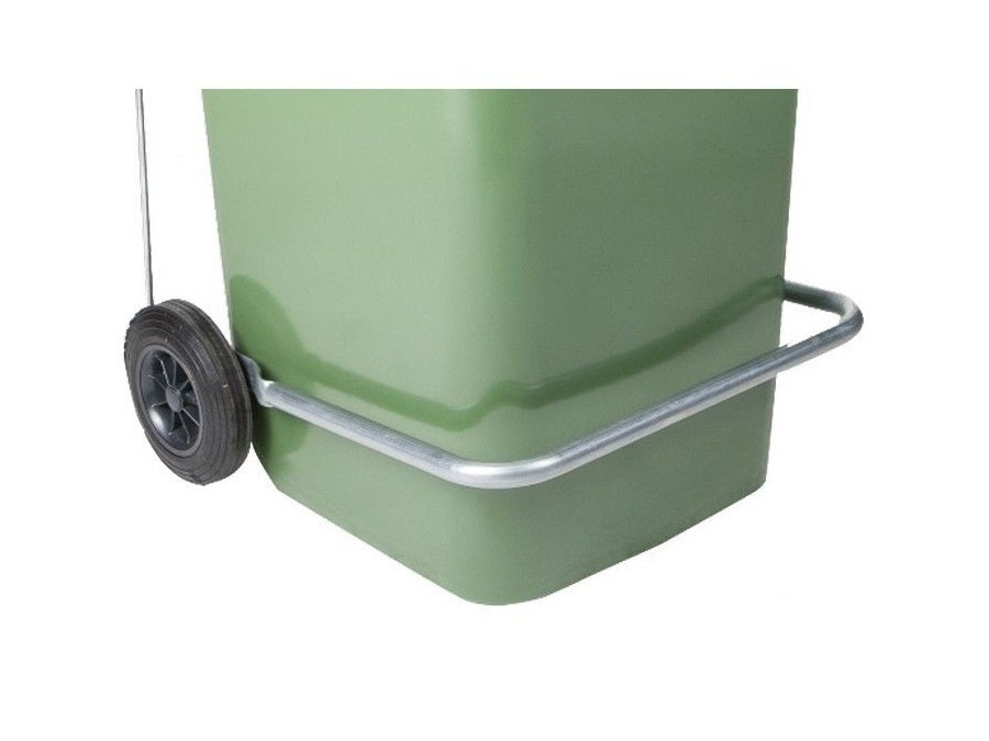 Pedale per bidoni quadri con ruote per rifiuti